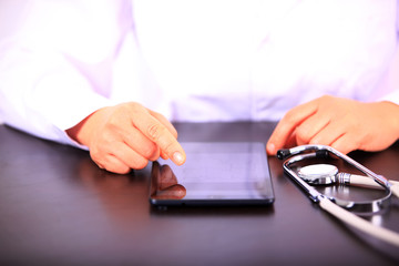  doctor works in an office