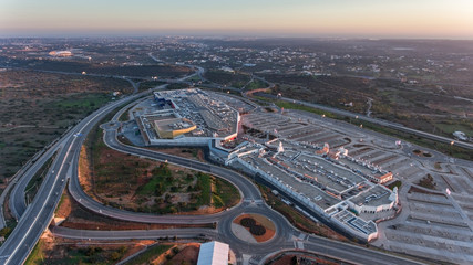 Fototapeta premium Commercial center logistics and sales in Portugal Algarve Loule area. Mar Shopping.