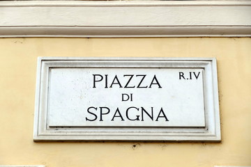 Obraz premium nomi delle strade e piazze di roma,italia