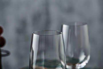 Glass red wine cup