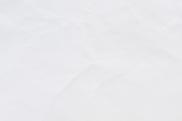 white crumpled paper texture background.