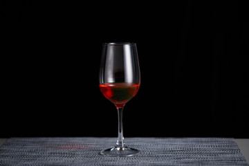 Glass red wine cup