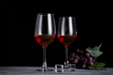 Glass red wine cup
