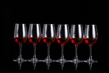 Glass red wine cup