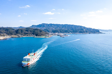 東京湾フェリーと房総半島・鋸山（千葉県）