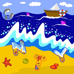 alphabet sea two © Екатерина Агарзаева