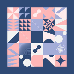 Obraz premium Brutalism Design Abstract Vector Pattern