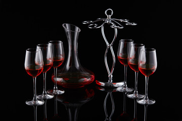 Glass red wine cup