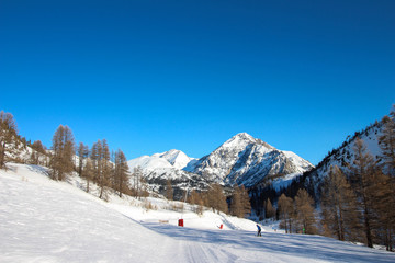 Panaromic View from mountain top - skiing - Montgen&egrave;vre, France 