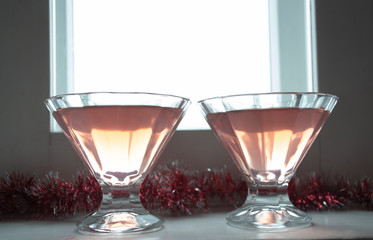 Two delicious pink jelly desserts