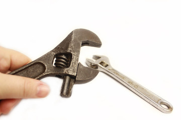 wrench in hand