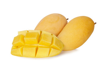 Mango fruit isolated on white background . This has clipping path.