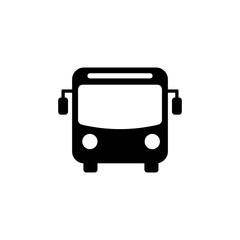 Bus Icon Vector. Black bus vector icon