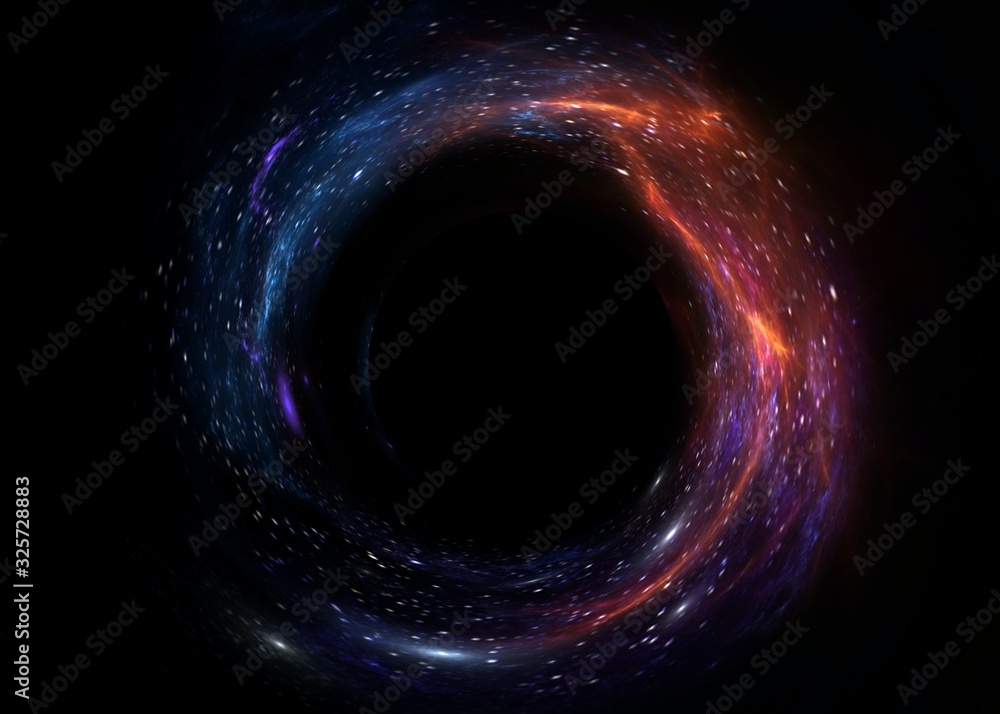 Wall mural black hole, science fiction wallpaper. beauty of deep space. colorful graphics for background, like 