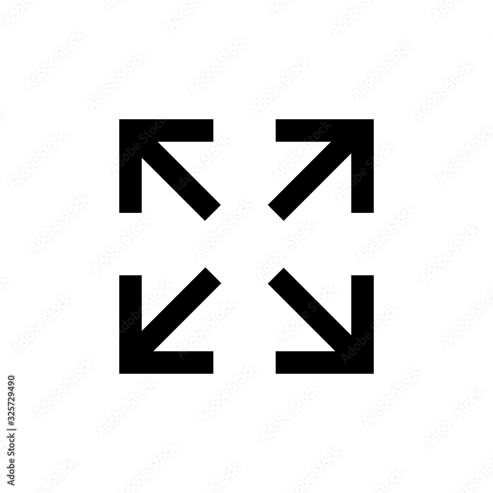 Aufkleber fullscreen vector icon. expand to full screen icon for apps and websites. fullscreen sign icon. arro