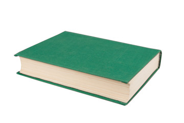 The book is green color on a white isolated background.