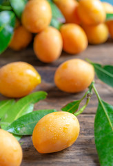 Close up Mayongchid Maprang Marian Plum or Plum Mango