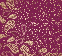 traditional paisley floral pattern , textile , Rajasthan, India	