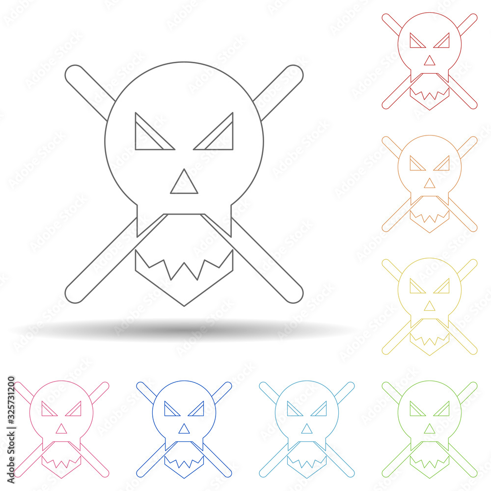 Poster antivirus logo in multi color style icon. simple thin line, outline vector of virus antivirus icons 