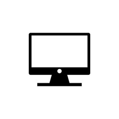 Computer icon. PC Icon vector. Computer monitor icon. Flat PC symbol.