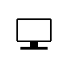 Computer icon. PC Icon vector. Computer monitor icon. Flat PC symbol.