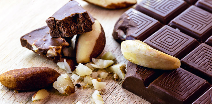 Brazilian chocolate with Amazon nuts. Known in Brazil as "Par&aacute;l nut", an ingredient used in Brazilian cuisine.