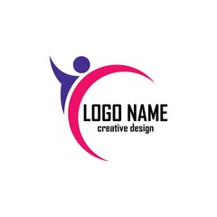 Fun people Healthy Life Logo template vector icon