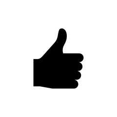 like icon isolated on white background. Thumbs up icon. social media icon
