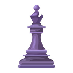 Chess Bishop piece isolated vector illustration.