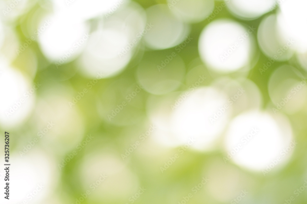 Sticker abstract green bokeh background