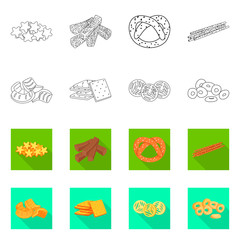 Fototapeta premium Vector illustration of Oktoberfest and bar icon. Set of Oktoberfest and cooking vector icon for stock.