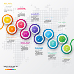 Timeline infographic template,Business concept with 10 options,Vector illustration.