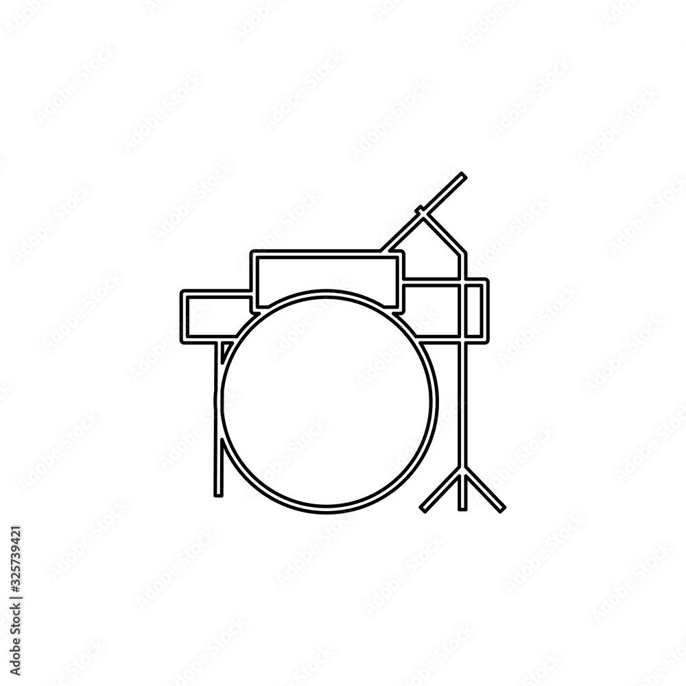 Poster drums icon. simple thin line, outline vector of web icons for ui and ux, website or mobile applicati