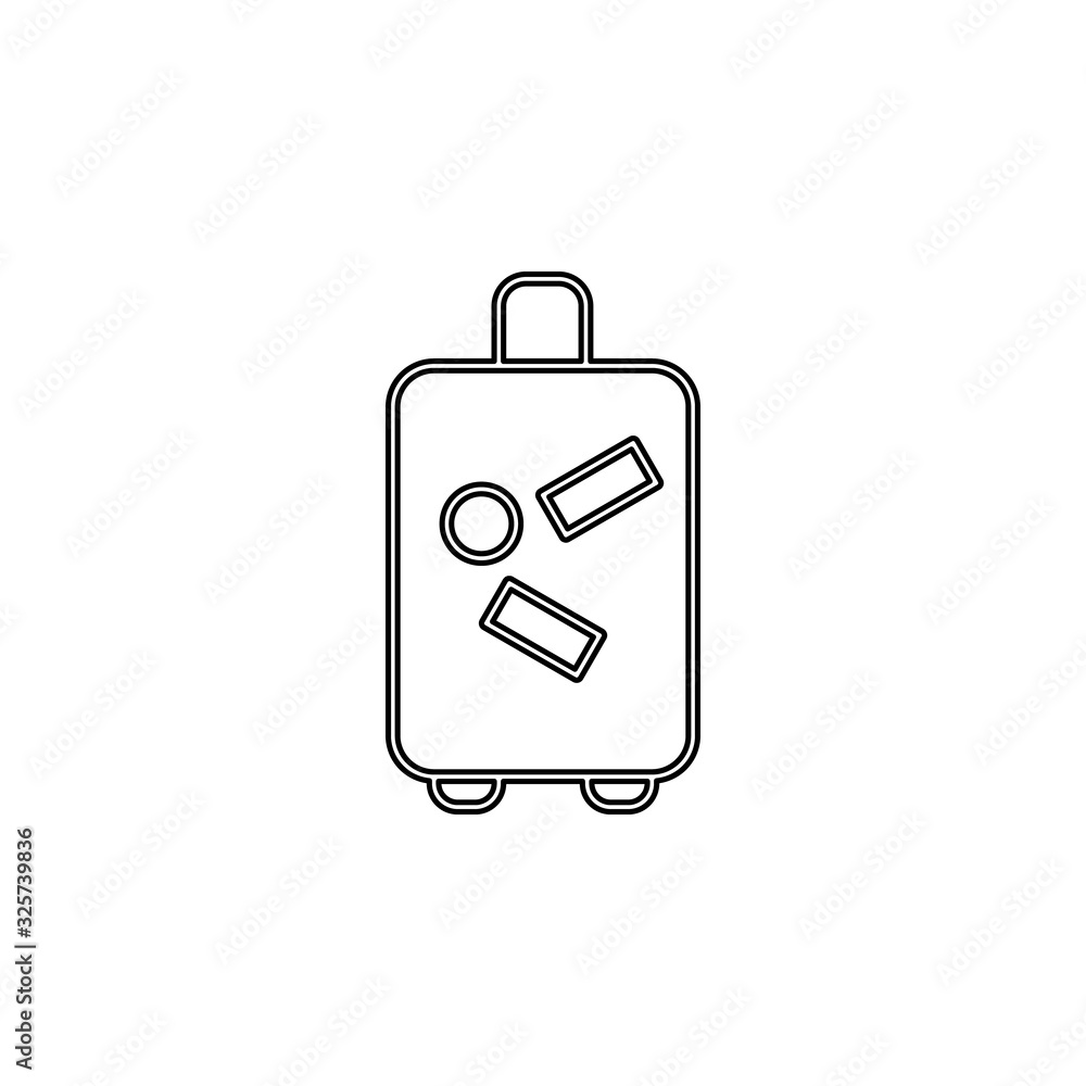 Aufkleber suitcase icon. simple thin line, outline vector of web icons for ui and ux, website or mobile applic
