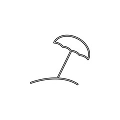 Beach umbrella icon. Simple thin line, outline vector of web icons for ui and ux, website or mobile application