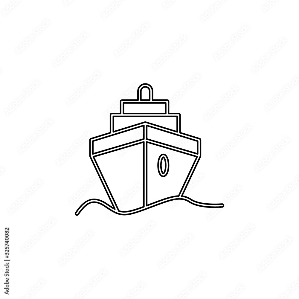 Poster ship icon. simple thin line, outline vector of web icons for ui and ux, website or mobile applicatio