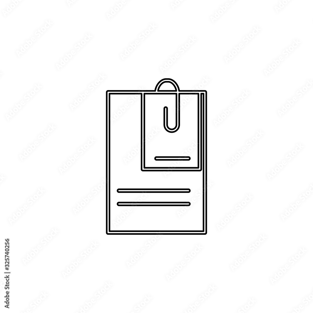 Aufkleber note paper icon. simple thin line, outline vector of web icons for ui and ux, website or mobile appl