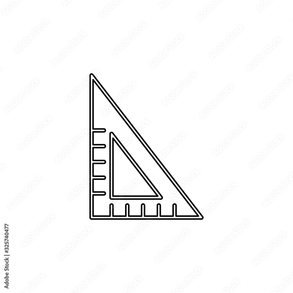 Poster angle ruler icon. simple thin line, outline vector of web icons for ui and ux, website or mobile app