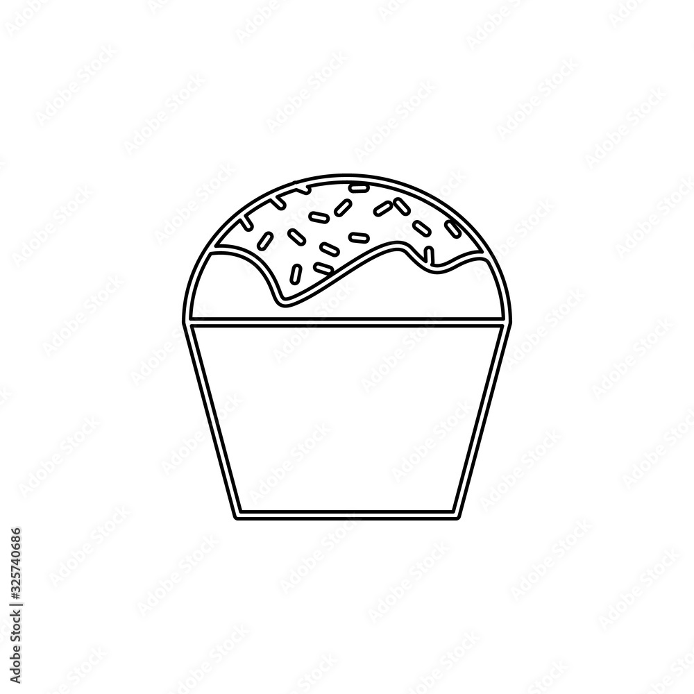 Aufkleber cake icon. simple thin line, outline vector of web icons for ui and ux, website or mobile applicatio