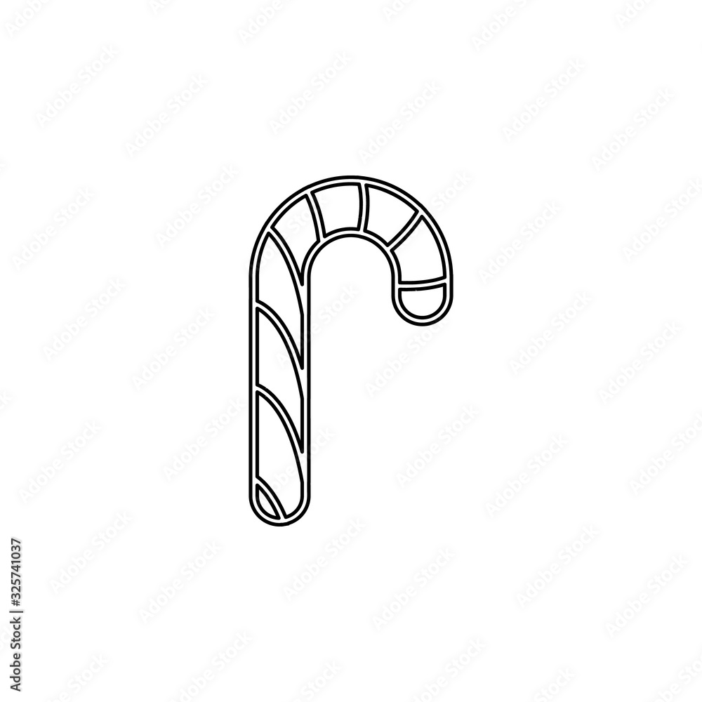 Poster sweet stick icon. simple thin line, outline vector of web icons for ui and ux, website or mobile app