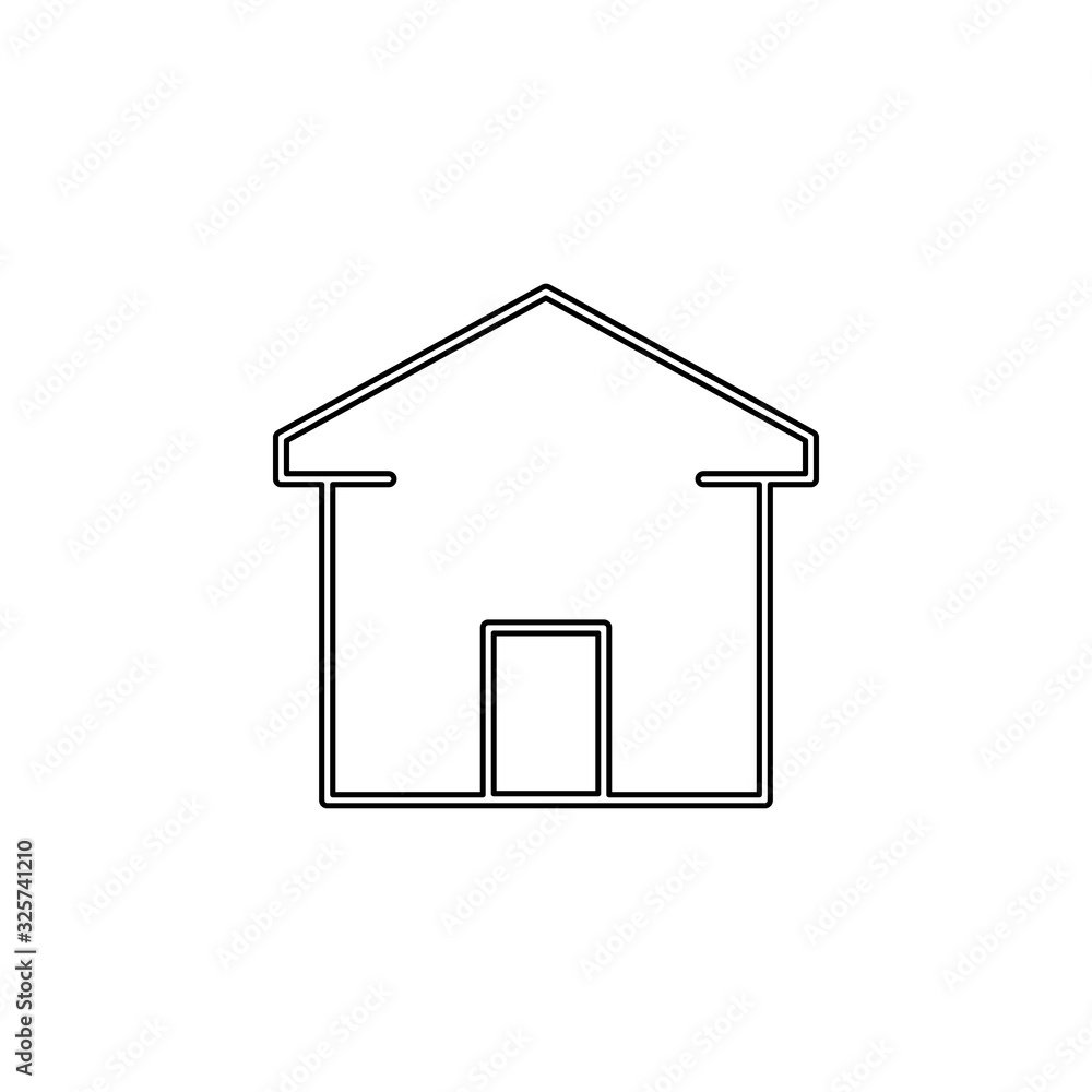 Poster house icon. simple thin line, outline vector of web icons for ui and ux, website or mobile applicati