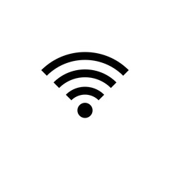 WIFI Icon isolated on white background. signal vector icon. Wireless and wifi icon or sign for remote internet access