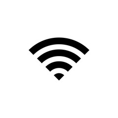 WIFI Icon isolated on white background. signal vector icon. Wireless and wifi icon or sign for remote internet access