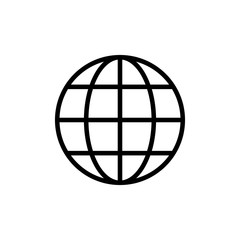 Web icon isolated on white background. Website vector icon. Internet world vector