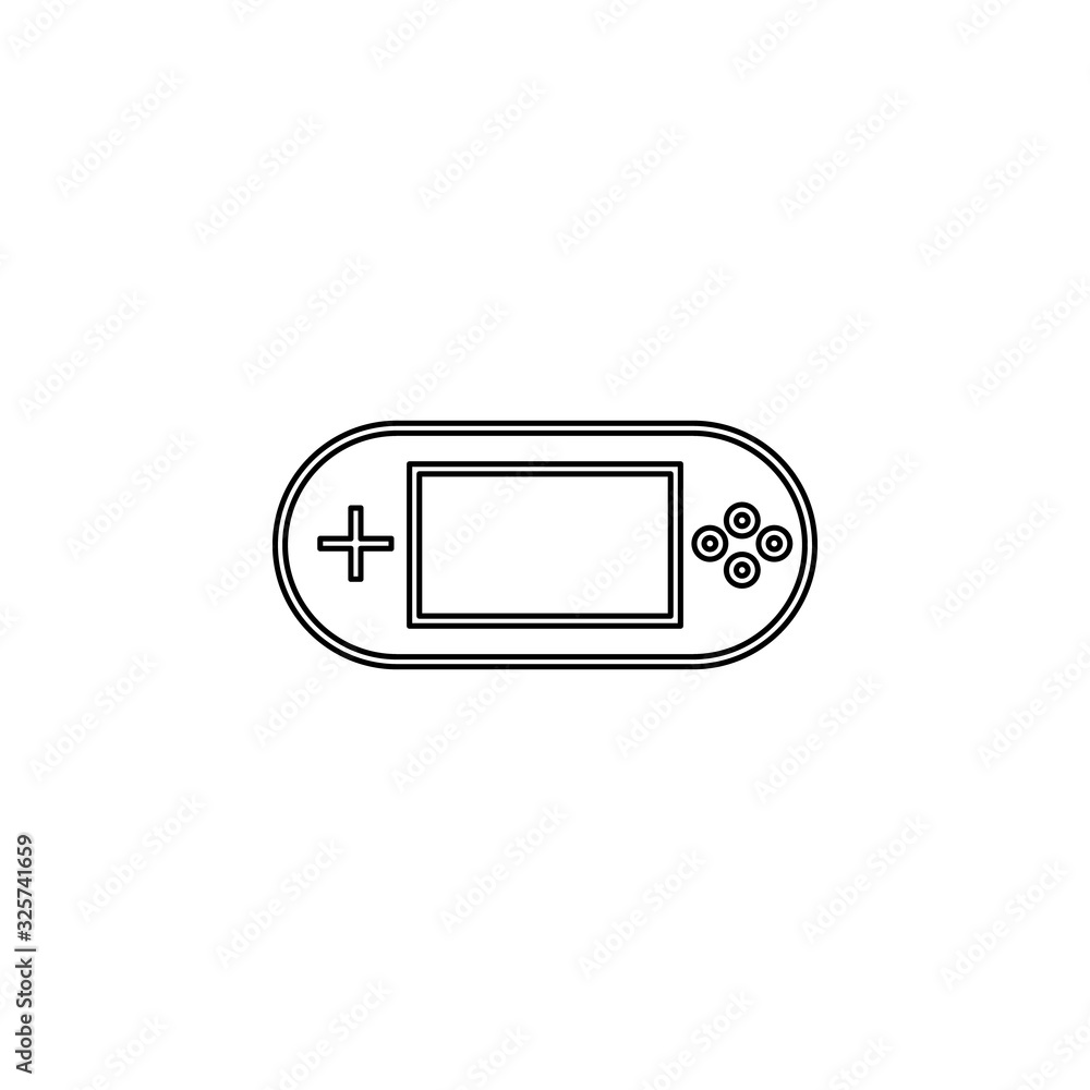 Aufkleber game console icon. simple thin line, outline vector of web icons for ui and ux, website or mobile ap