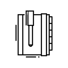 Day planner line icon, concept sign, outline vector illustration, linear symbol.