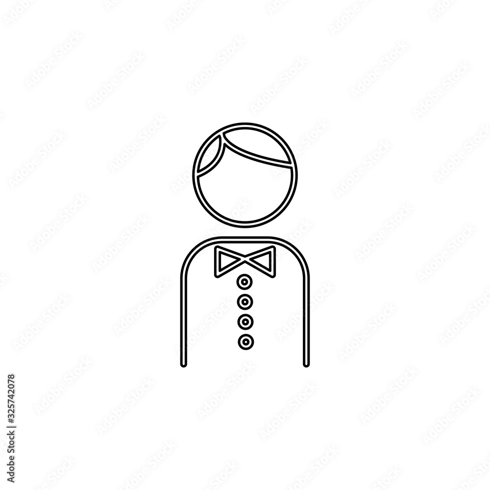 Poster waiter icon. simple thin line, outline vector of web icons for ui and ux, website or mobile applicat