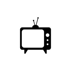 TV vector icon isolated on white background. Television icon.