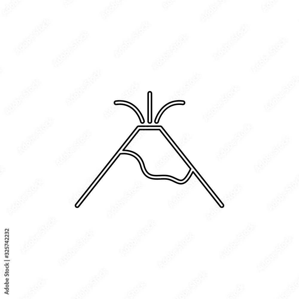 Aufkleber volcano icon. simple thin line, outline vector of web icons for ui and ux, website or mobile applica