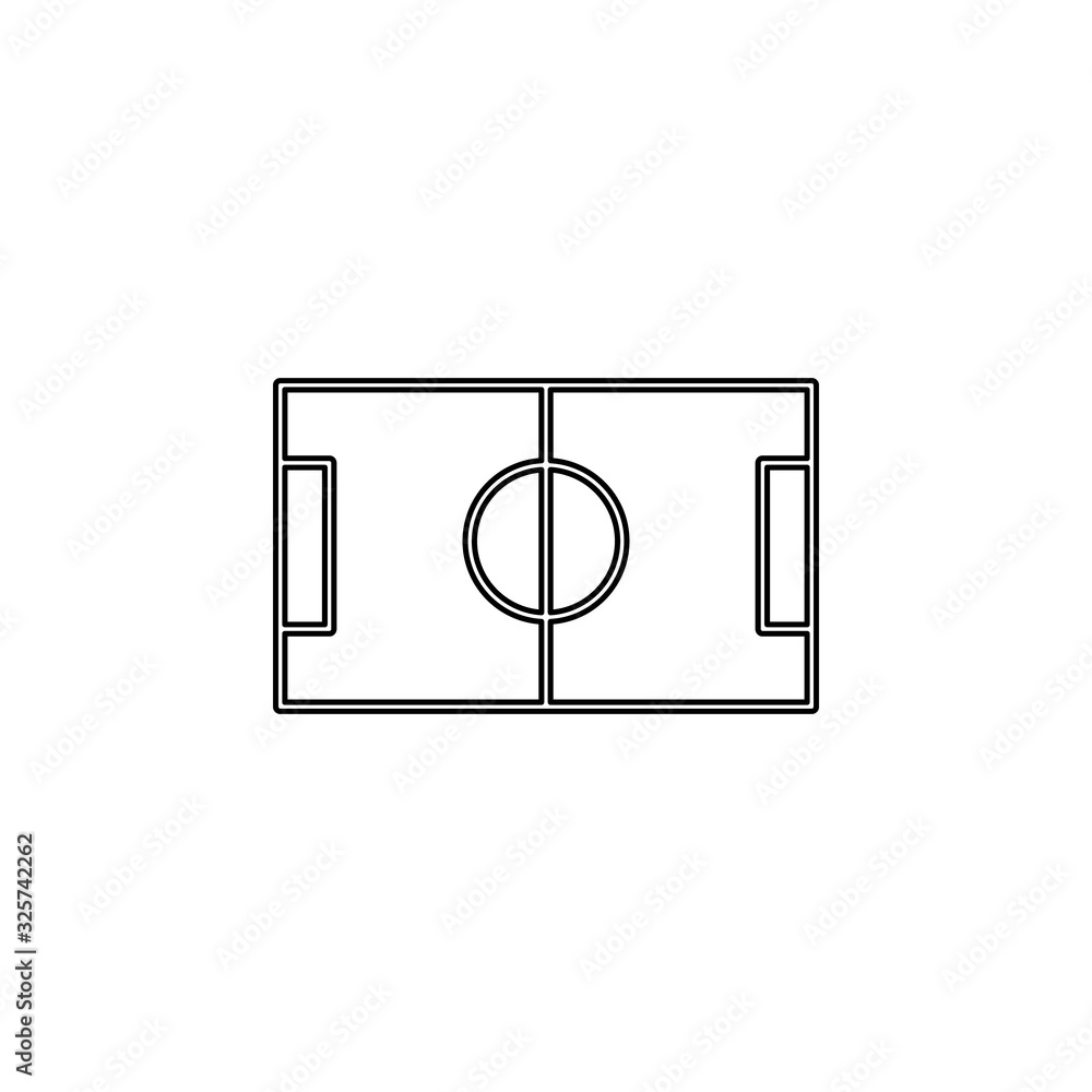 Aufkleber football stadium icon. simple thin line, outline vector of web icons for ui and ux, website or mobil